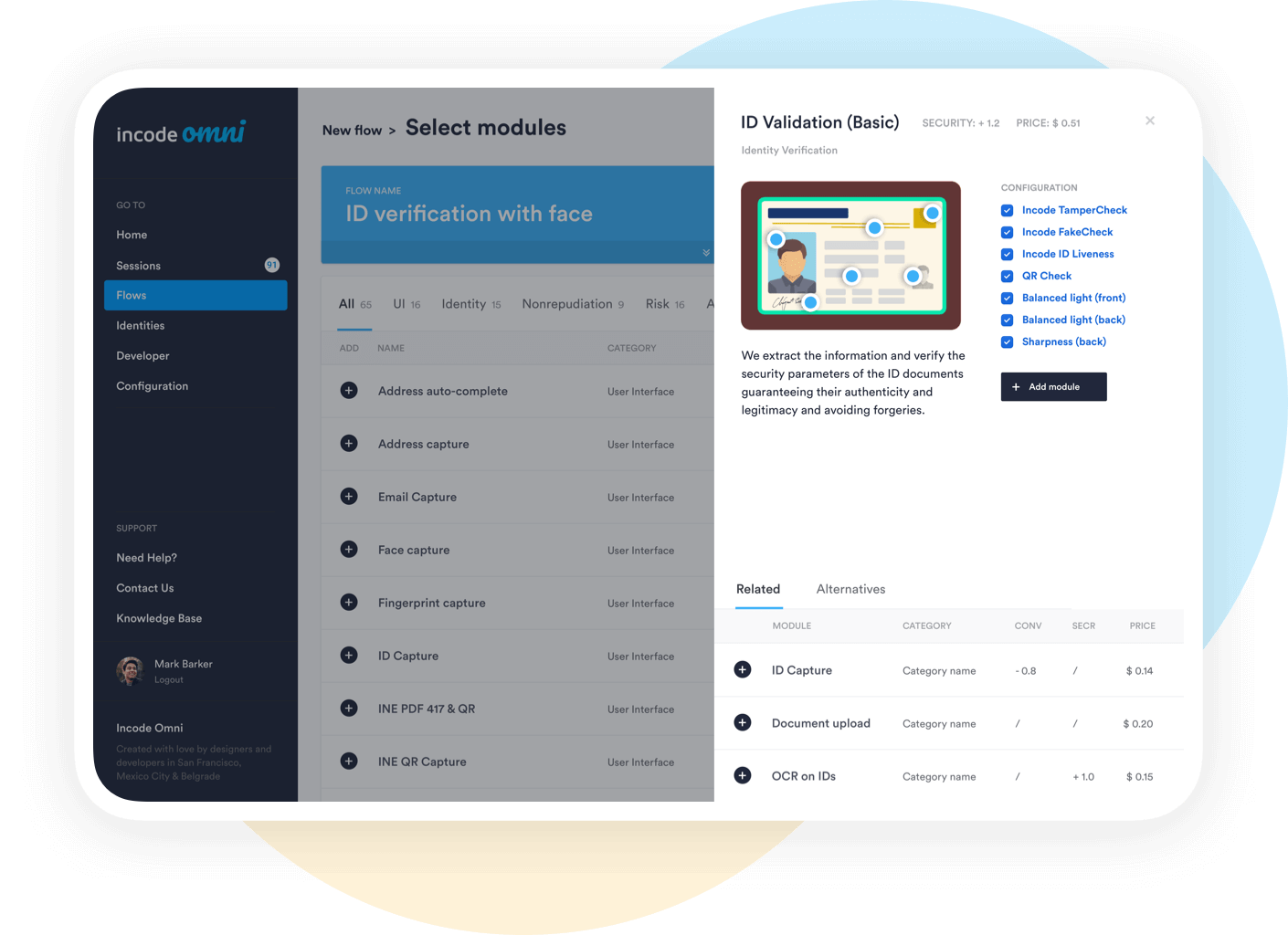 screenshot of Incode Omni